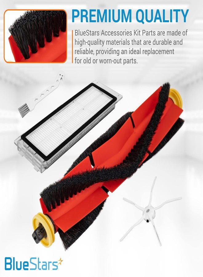 BlueStars Ultra Durable Replacement Accessories Parts Kit for Xiaomi Roborock E4, S4, S4 Max, S45 Max, S5, S5 Max, S6, S65, S6 MaxV, S6 Pure Robot Vacuum Cleaner - Extra Sweeping Brush - Image 5