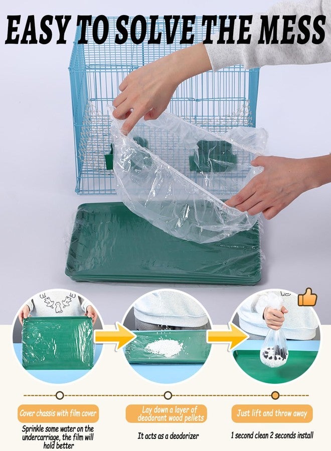 Niwaes Large Disposable Bird Cage Tray Liners，34'' X 22'' Plastic Parakeet Cage Liner Bag - 30 Pcs Birds Cage Bottom Liner Universal Film Bird Cage Accessories for Finches Canaries Cockatiels Birdcage - Image 3