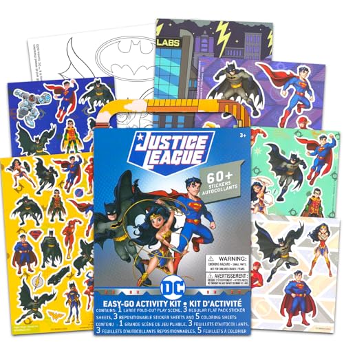 DC Comics Batman Travel Bag Bundle - 4 Pack Batman Activity Set with Batman Cinch Bag, Stickers, Activity Pages, and More for Boys | Batman Travel Set - Image 3