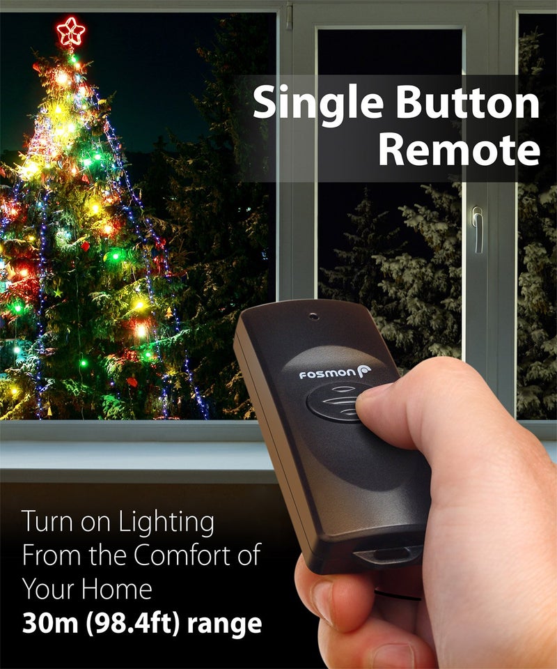 Fosmon WavePoint Wireless Remote Control Outdoor Electrical Outlet Switch Weatherproof Heavy Duty 3-Prong Plug-in ETL Listed (Battery Included) 1 Pack - Image 3
