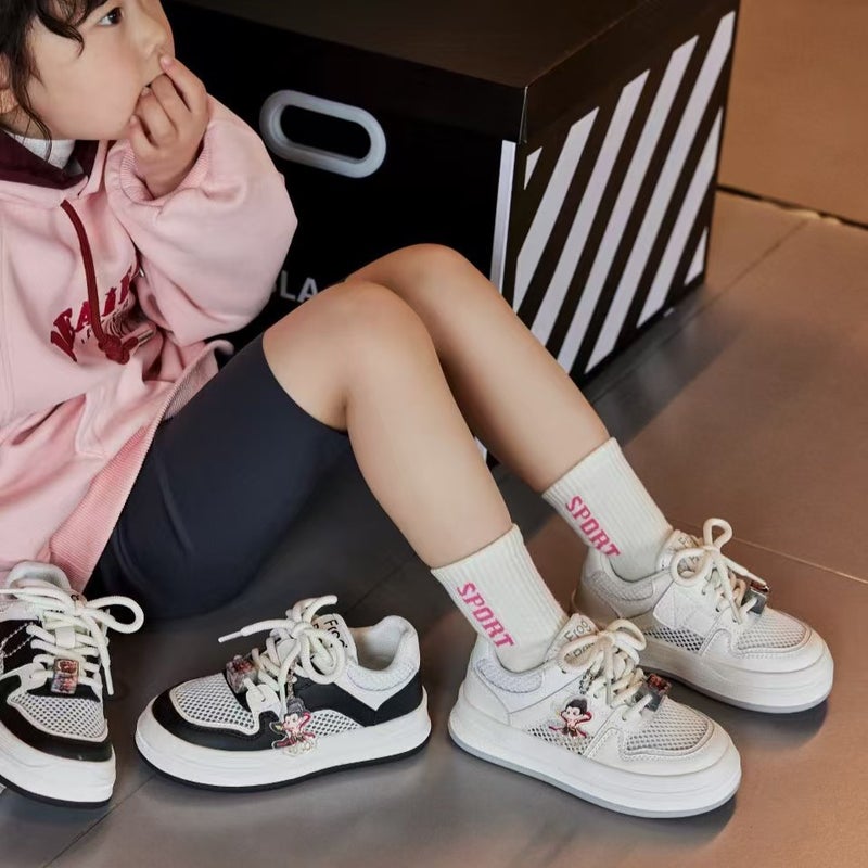2025 Children'S White Shoes Girls' Fashionable All-Match Casual Shoes Boys Trendy Brand Popular Sports Shoes - Image 2