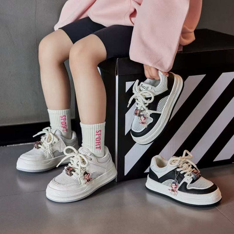2025 Children'S White Shoes Girls' Fashionable All-Match Casual Shoes Boys Trendy Brand Popular Sports Shoes - Image 3
