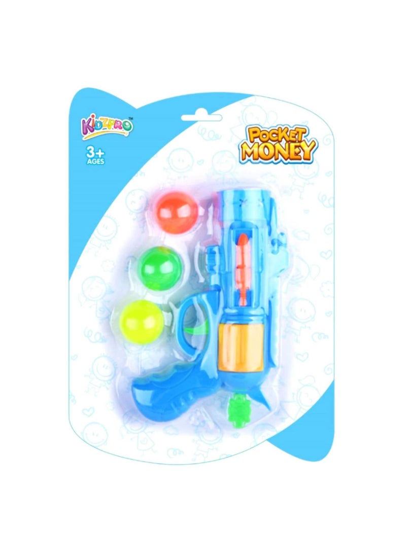 Kidzpro Pocket Money Ping-Pong Ball Gun Multicolour Set of 4
