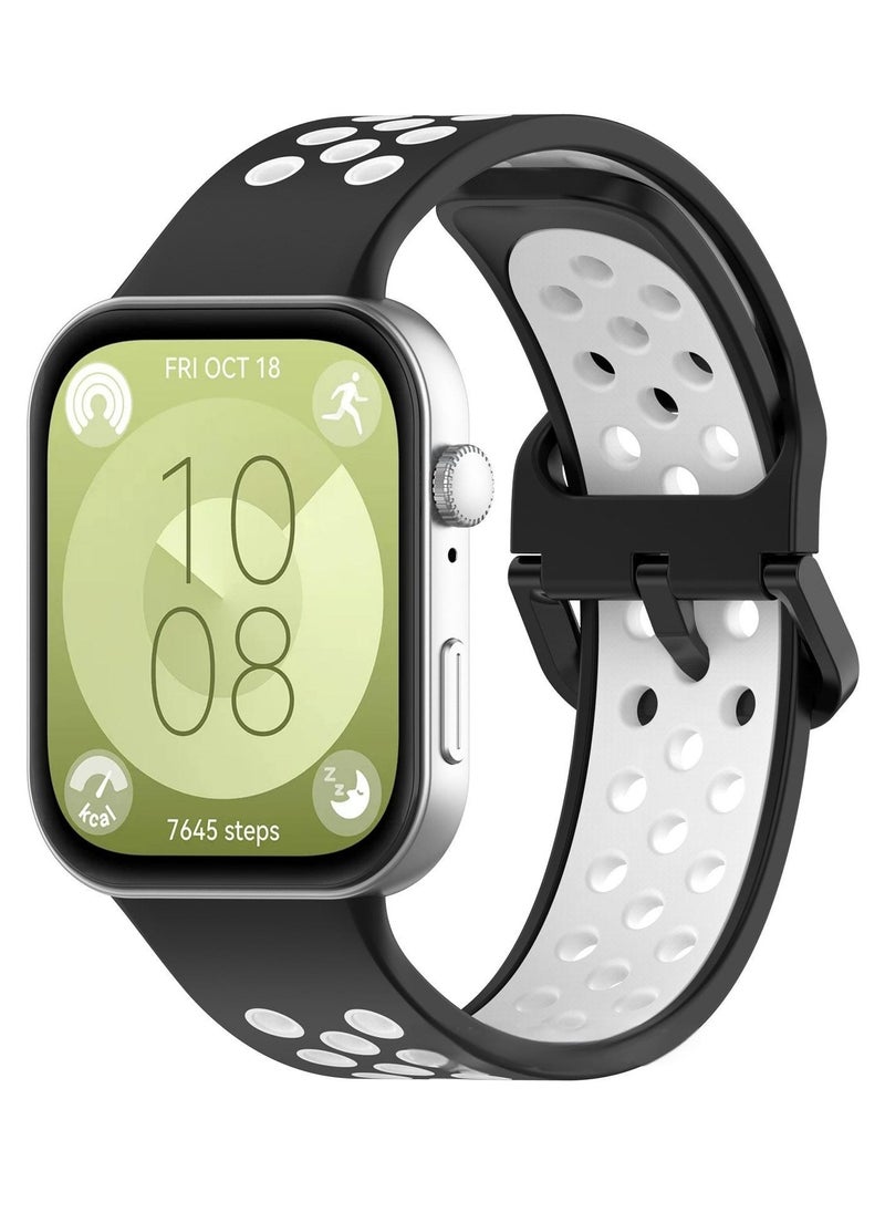 HW 2PCS Strap for HUAWEI Watch Fit 3, Silicone Watchband Replacement Bracelet  - Image 2