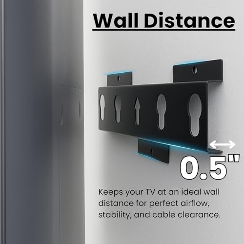 RISSACHI TV Stand Wall | Universal Wall Mount TV Stand with VESA Mount for 14 to 32 Inch TVs | Space-Saving & Adjustable Bracket - Image 3