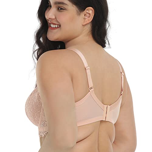 HSIA Minimizer Bra for Women - Plus Size Lace Full Coverage Womans Bra Unlined Underwire Bra for Heavy Breast - Image 3