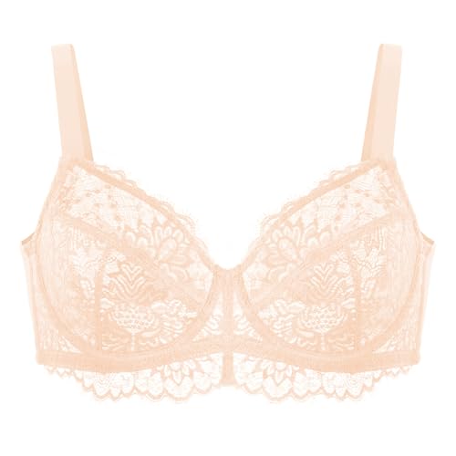 HSIA Minimizer Bra for Women - Plus Size Lace Full Coverage Womans Bra Unlined Underwire Bra for Heavy Breast - Image 4