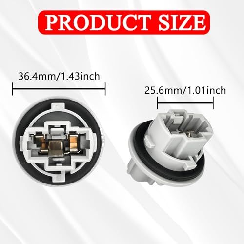Hirificing 2PCS Turn Signal Bulb Socket, Front Turn Signal Blinker Light Bulb Plug Socket Replacement OEM 90075-60060 Compatible with Toyota 4Runner Tundra Tacoma Sequoia Venza (Gray) - Image 2