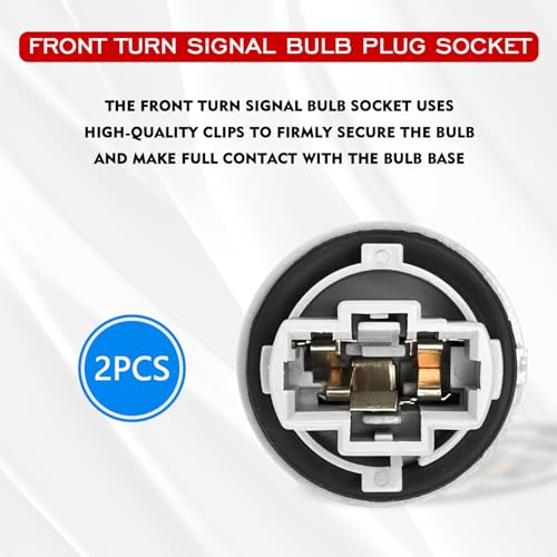 Hirificing 2PCS Turn Signal Bulb Socket, Front Turn Signal Blinker Light Bulb Plug Socket Replacement OEM 90075-60060 Compatible with Toyota 4Runner Tundra Tacoma Sequoia Venza (Gray) - Image 3