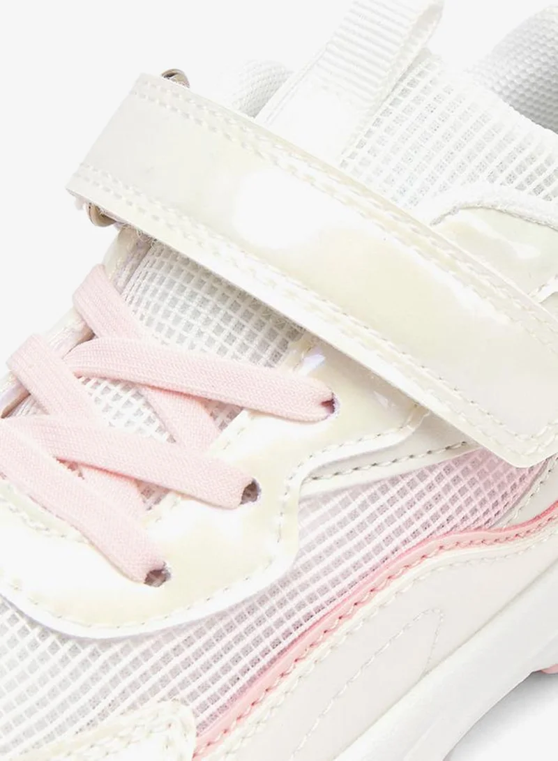 Little Missy Girls' Hook and Loop Sneakers