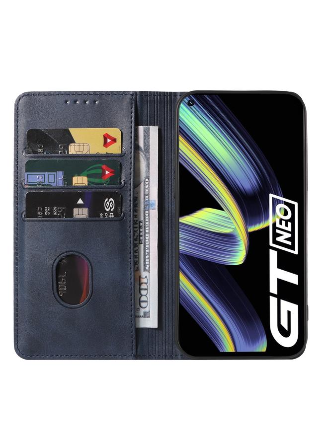 اس-توب جراب هاتف Realme GT Neo Flash بإغلاق مغناطيسي من الجلد - Image 3