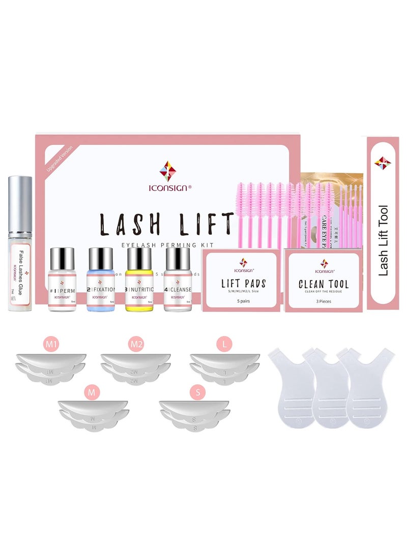 ICONSIGN - ICONSIGN 2025 Upgraded Lash Lift Kit, Professional Semi-Permanent Curling Eyelash Perm Kit Suitable for Salon & Home Use - Image 1