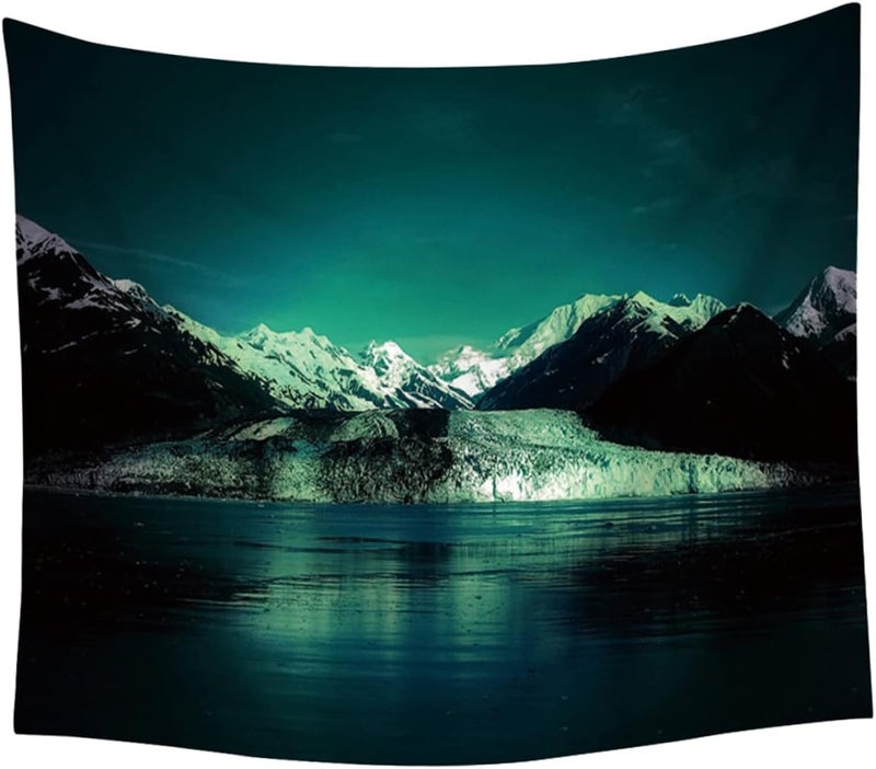 klarako 1pc Lake Towel Chic Blanket Night Backdrop Nature Wall Tapestry Landscape Charming Decorations Bedroom Hanging Mountain Scenery *cm Beach Green Sky Unique - Image 1