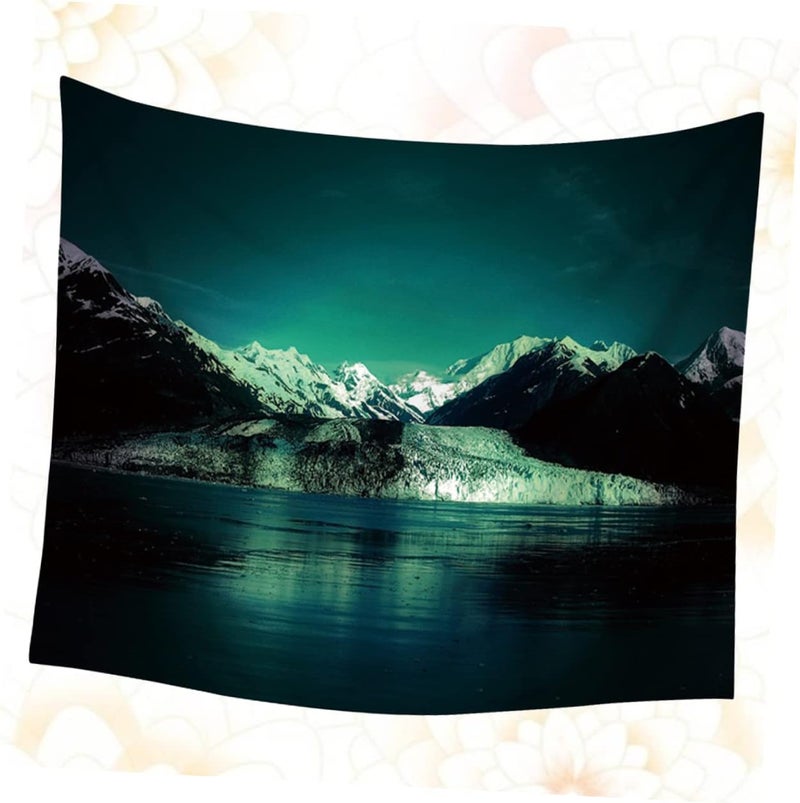 klarako 1pc Lake Towel Chic Blanket Night Backdrop Nature Wall Tapestry Landscape Charming Decorations Bedroom Hanging Mountain Scenery *cm Beach Green Sky Unique - Image 3