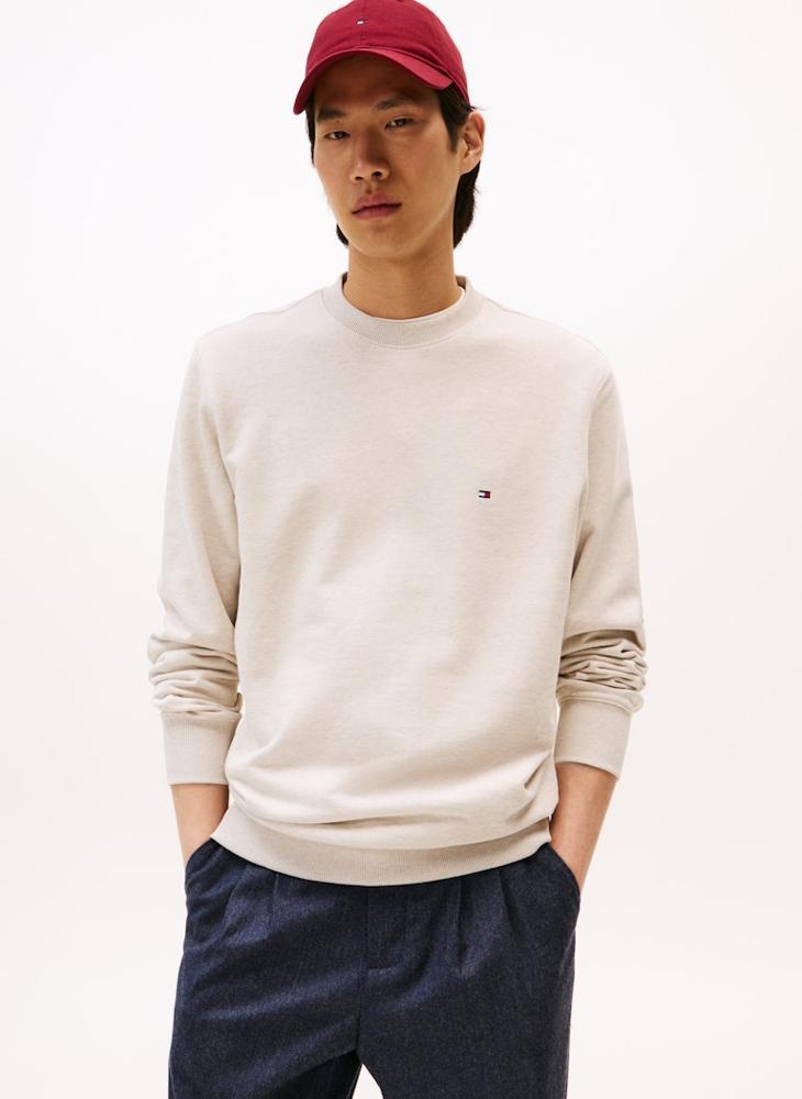 TOMMY HILFIGER Flag Embroidery Crew Neck Sweatshirt - Image 1