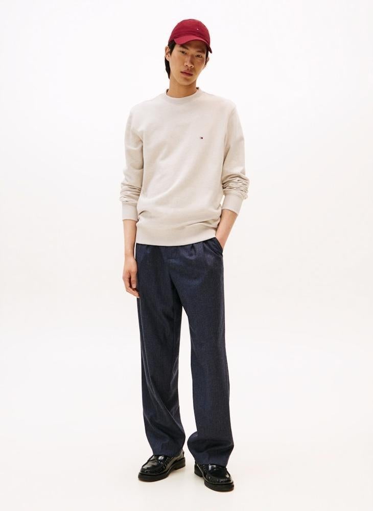 TOMMY HILFIGER Flag Embroidery Crew Neck Sweatshirt - Image 4
