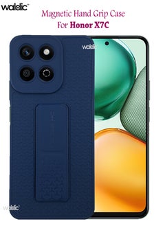 Waldic Honor X7c Premium Case | Premium Silicone Magnetic Hand Grip Case Cover Designed for Honor X7c | Honor X7c Case Camera and Drop Protection Thin Protective Back Cover Case for Honor X7c - Blue  - Image 1