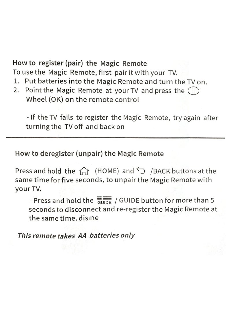 Anmi MR23 Replacement Magic Remote Control for LG-TV-Remote Compatible for All LG with Voice Function Smart OLED QNED UHD 4K 8K TVs - Image 5