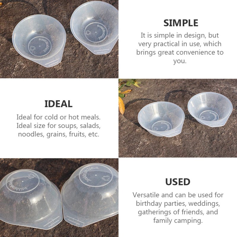 4 Pack White Plastic Serving Bowls for Charcuterie Camping Party with Stable Base - Image 5