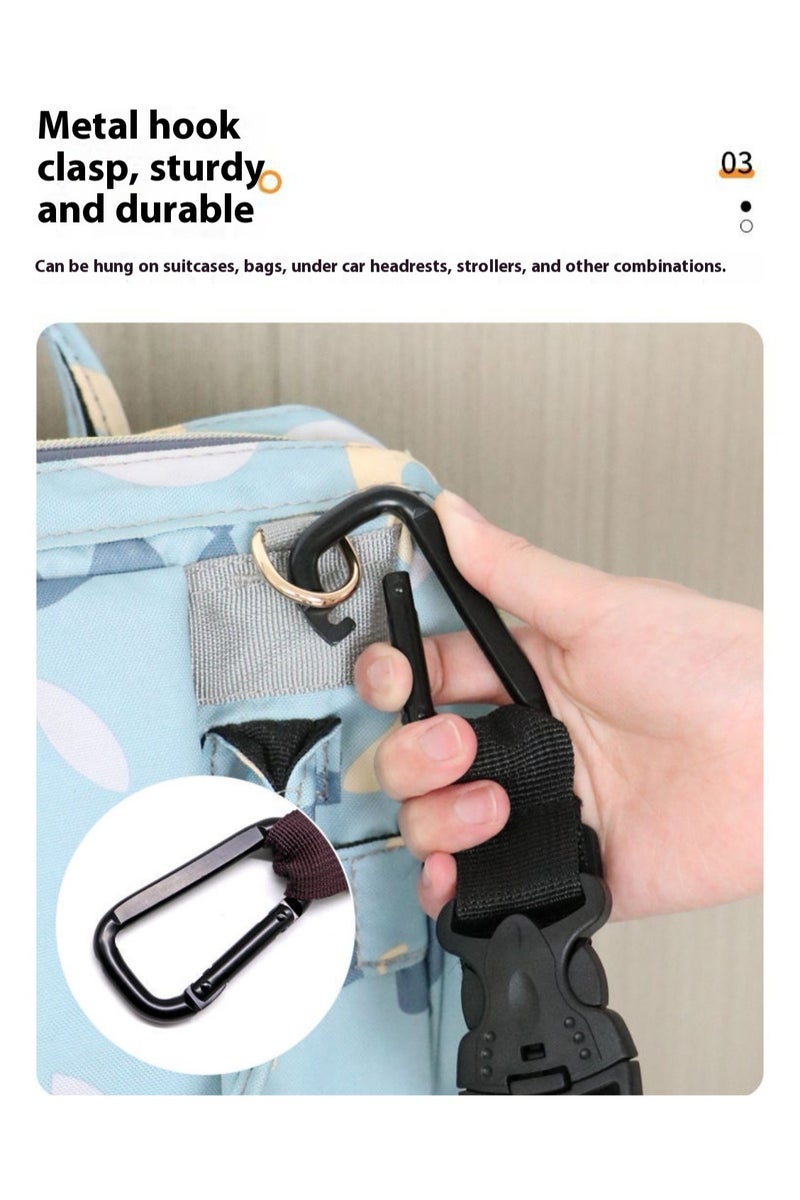 2Pcs Adjustable Luggage External Buckle Backpack Hook Outdoor Mountaineering Bag Lanyard Suitcase Strap Brown - Image 5