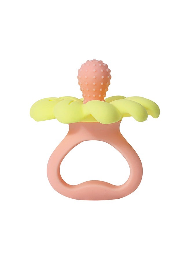 عضاضة سيليكون للأطفال للفتيات، ألعاب تلامس الأسنان للأطفال من الدرجة الغذائية وخالية من BPA، ألعاب مضغ مريحة للأطفال، مصاصة تخفيف ألم التسنين الحسية للأطفال من عمر 3 أشهر - Image 1