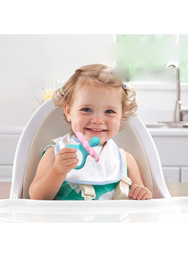 عضاضة سيليكون للأطفال للفتيات، ألعاب تلامس الأسنان للأطفال من الدرجة الغذائية وخالية من BPA، ألعاب مضغ مريحة للأطفال، مصاصة تخفيف ألم التسنين الحسية للأطفال من عمر 3 أشهر - Image 4