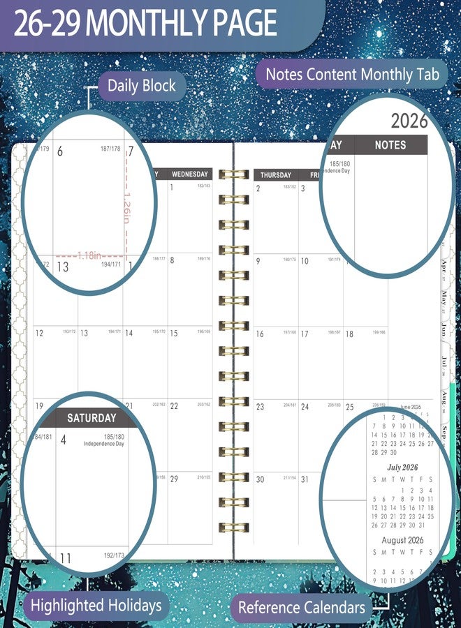 Lortarl 2026-2029 Monthly Planner - Monthly Planner 2026-2029 from July 2026 - June 2029, 3 Year Planner with Tabs and Pocket, 8.5" x 6.4" - Image 3