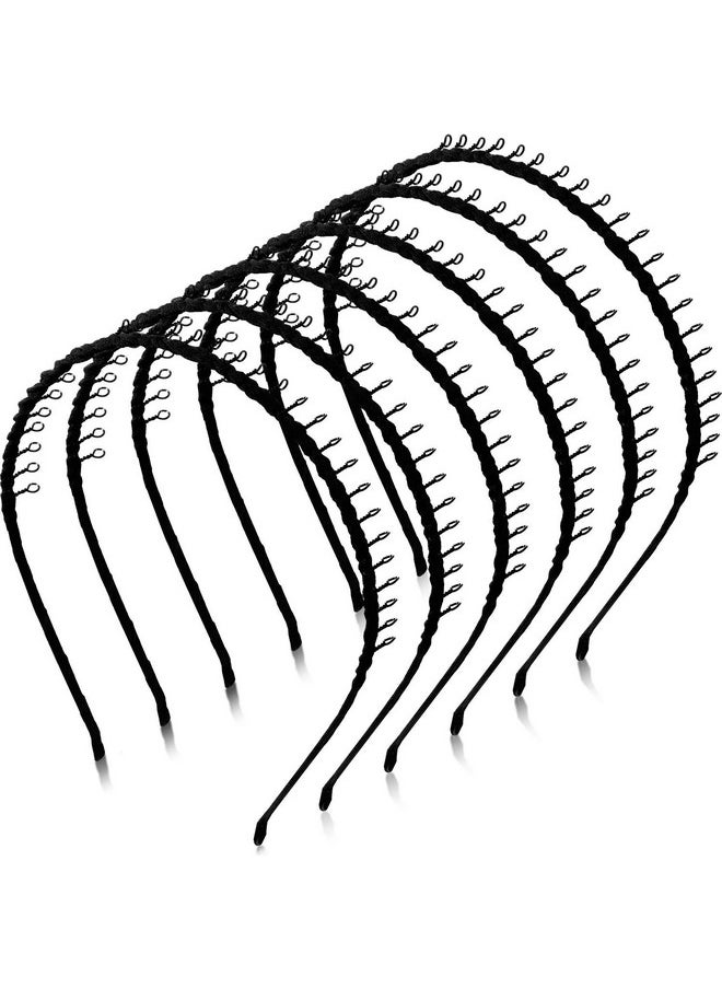 Zhanmai 10 Pieces Unisex Metal Hairband Teeth Comb Hair Hoop Headband Hair Accessories  - Image 1