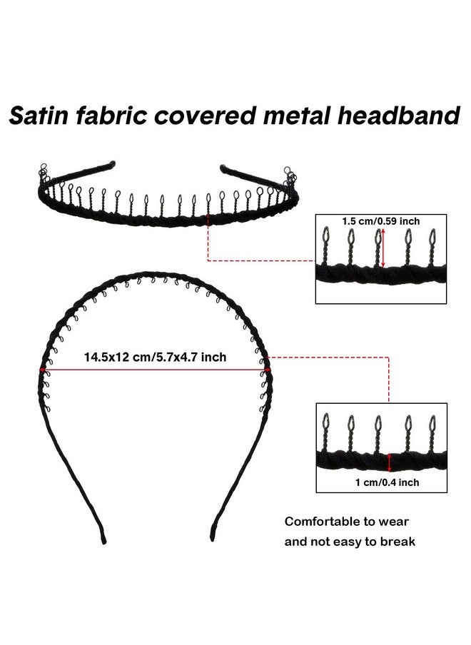 Zhanmai 10 Pieces Unisex Metal Hairband Teeth Comb Hair Hoop Headband Hair Accessories  - Image 2