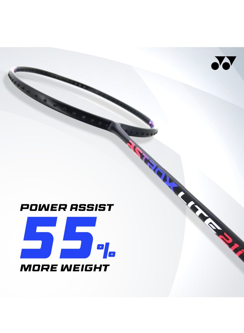 Yonex ASTROX LITE 21i Unstrung Badminton Racquet – Graphite & Alloy Steel, Lightweight, Intermediate Skill Level (Black) - Image 4