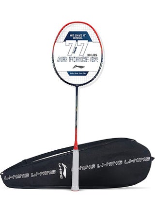 Air Force 80 Lite Carbon Fibre Strung Badminton Racket with Full Racket Cover | For Intermediate Players | 80 grams | Maximum String Tension - 30lbs - pzsku/Z8D6C968B52502647F9B8Z/45/_/1684134501/95328758-0d4f-41b3-81e5-bca7a818720f