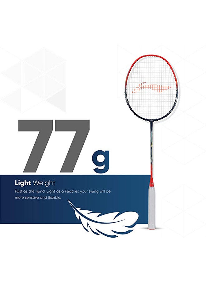 Li-Ning - Air Force 80 Lite Carbon Fibre Strung Badminton Racket with Full Racket Cover | For Intermediate Players | 80 grams | Maximum String Tension - 30lbs - Image 1
