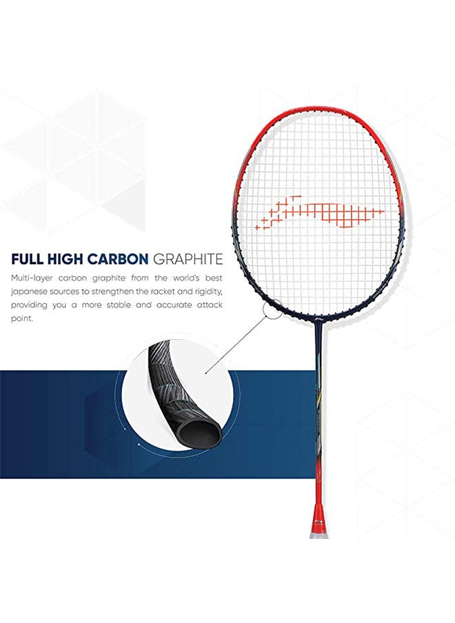 Li-Ning - Air Force 80 Lite Carbon Fibre Strung Badminton Racket with Full Racket Cover | For Intermediate Players | 80 grams | Maximum String Tension - 30lbs - Image 1