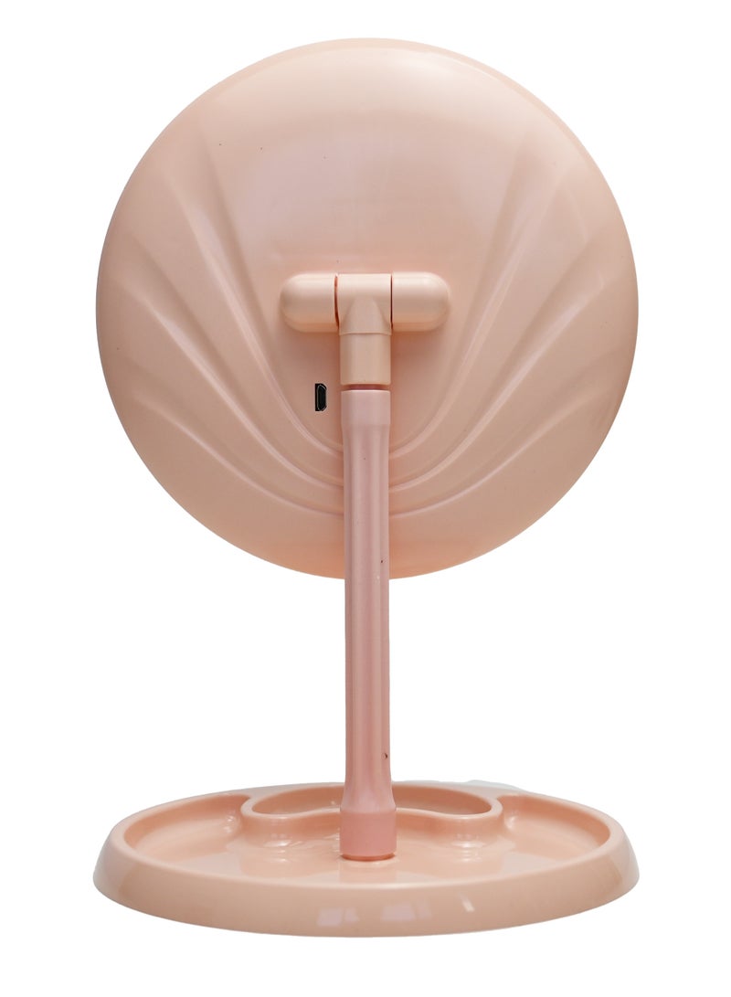 Tabletop Mirror Lighted Makeup Mirror, Rechargeable LED Vanity Mirror with Touch Sensor, 3 Color Lights Detachable Portable Tabletop Mirrors - Image 2