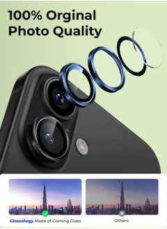 glassology iPhone 16 Plus Lens Guard Scratch Resistant Anti-Fingerprint Camera Protection (Blue)  - Image 5