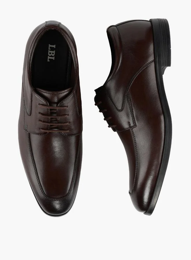 LBL By Shoexpress Men Leather Lace-Up Derby Shoes