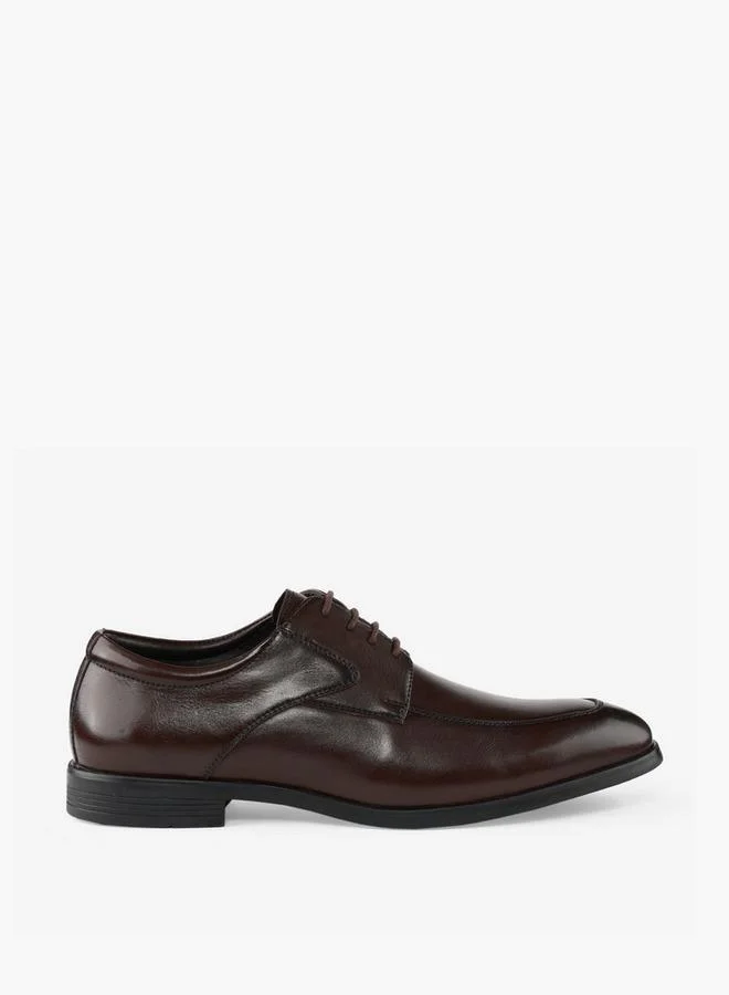 LBL By Shoexpress BROWN Men Leather Lace-Up Derby Shoes for Men | Best Price UAE
