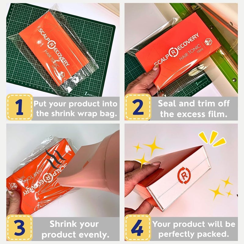 WEIWEI PACKAGING WEIWEI - 8x12 inch 200PCS Odorless PVC Heat Shrink Wrap Bags 100 Gauge - Image 3