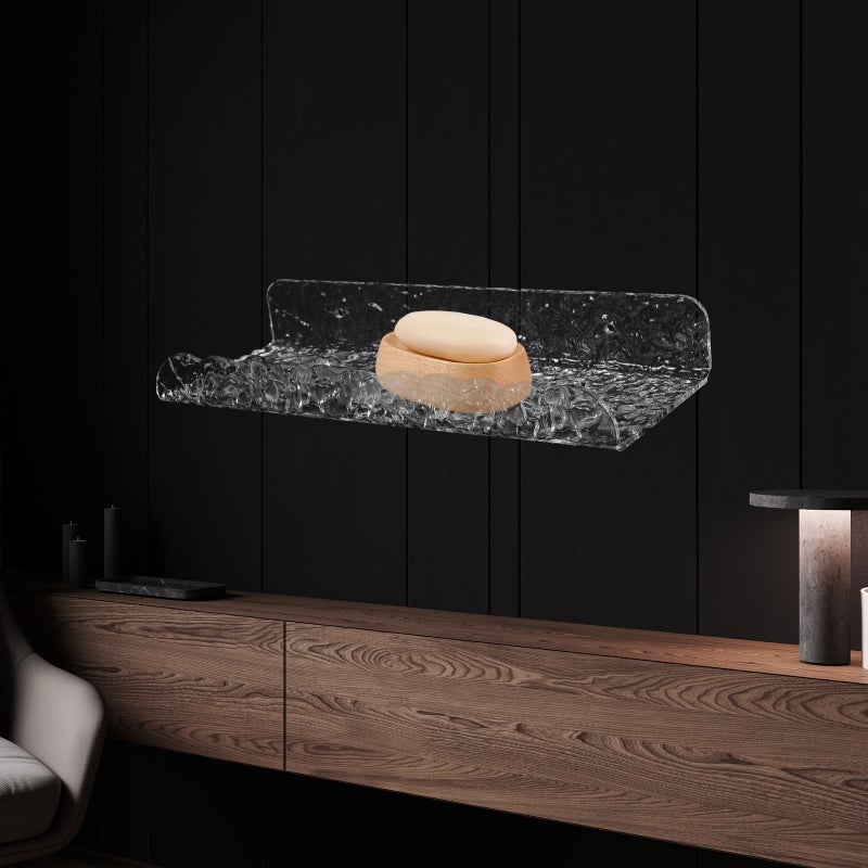 🏠 رف حمام جداري من الأكريليك متين بتصميم موفر للمساحة - Image 5