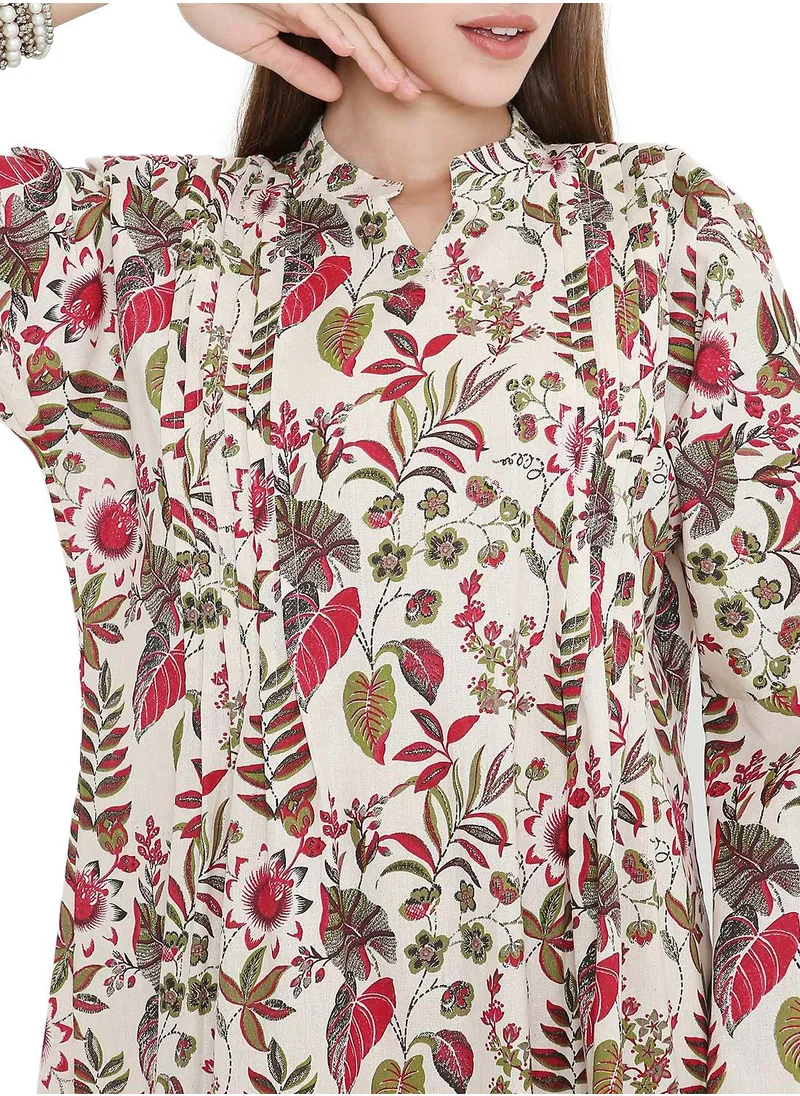 هانا آند سارا HIGH QUALITY SHORT PRINTED FARASHA ARABIC KAFTAN JALABIYA DRESS