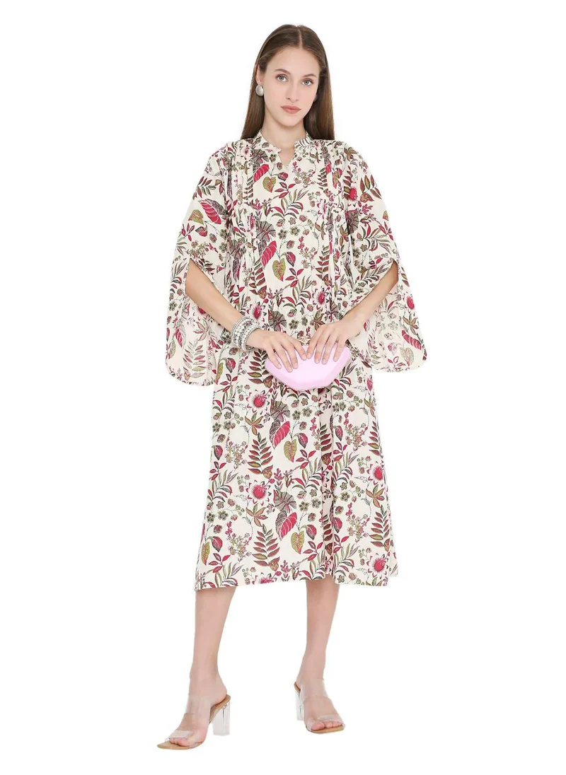 هانا آند سارا HIGH QUALITY SHORT PRINTED FARASHA ARABIC KAFTAN JALABIYA DRESS