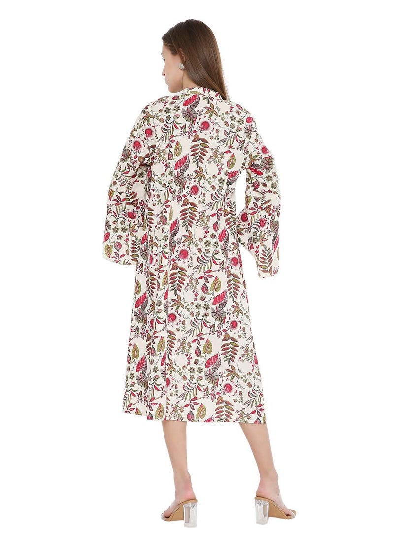 HANA & SARA HIGH QUALITY SHORT PRINTED FARASHA ARABIC KAFTAN JALABIYA DRESS  - Image 2