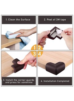 Safe-O-Kid 4 Corner Guards Cushions Ushaped Large Sizeextra Thick Pack Of 4 Brown  - Image 4