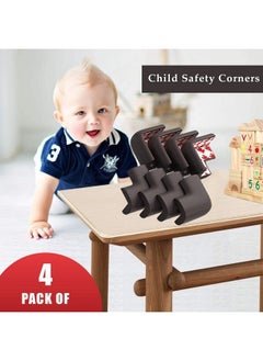 Safe-O-Kid 4 Corner Guards Cushions Ushaped Large Sizeextra Thick Pack Of 4 Brown  - Image 3