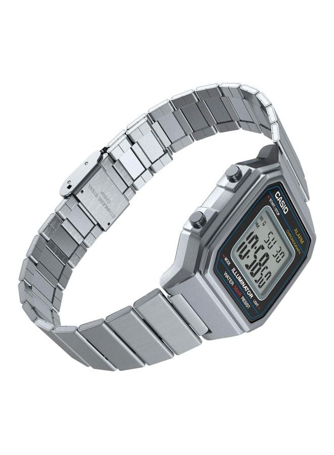 CASIO Men Stainless Steel Digital Wrist Watch B650WD-1ADF - 43 mm - Silver - Image 5