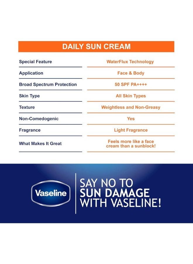 Vaseline Daily Sun Cream With SPF 50 White 50ml  - Image 3