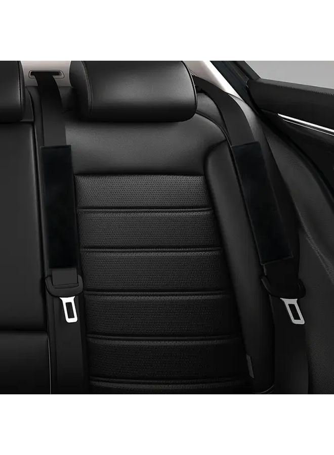 Grey Universal Car Seat Belt Shoulder Cover Soft Plush Extended Car Interior Decoration - Image 4
