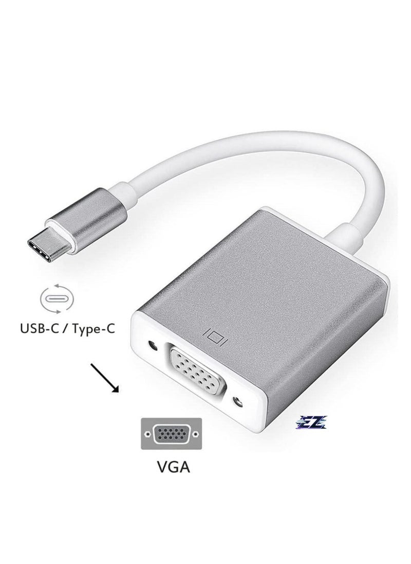 ELTRAZONE - USB Type C to VGA Adapter, USB-C to VGA, Thunderbolt 3 to VGA Adapter, Full HD 1080P Video Output, Compatible with Multiple Branded Devices – Perfect for Laptops, Tablets, and Monitors - Image 1