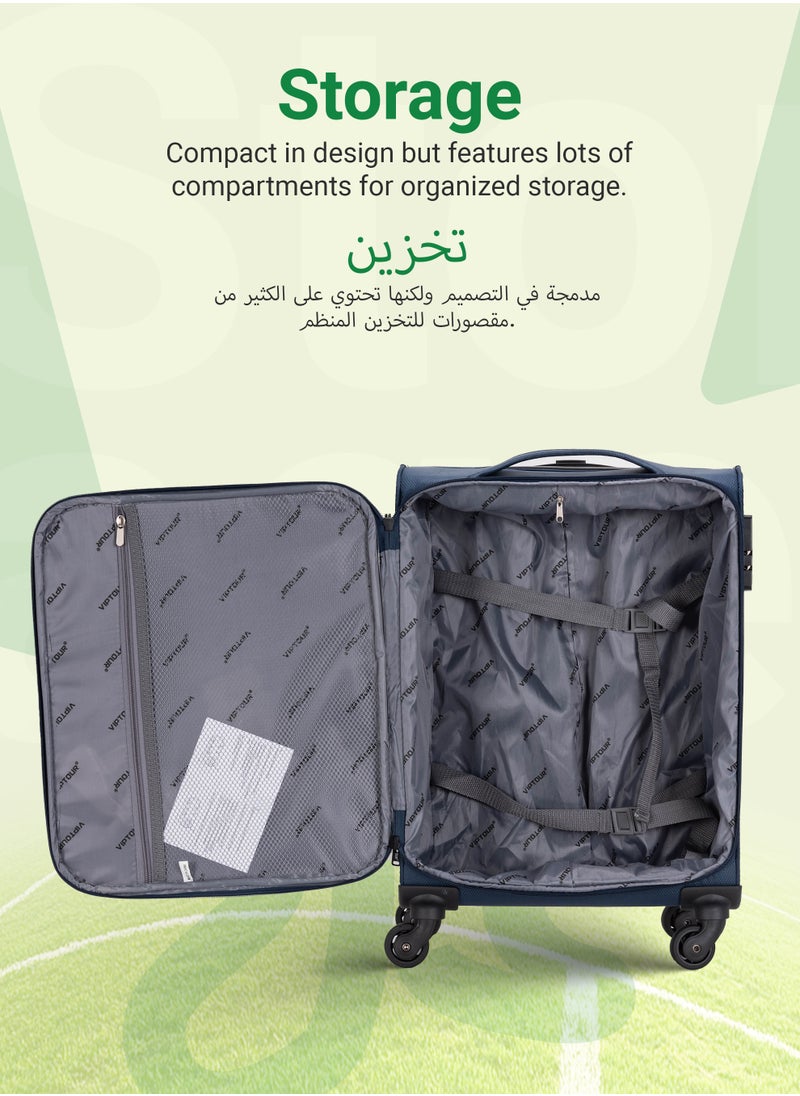 VIPTOUR - Lightweight Single Piece Luggage 20 Inch Trolley Bag With 4 Spinner Wheels - Image 1