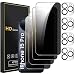 Romkasi 4 Pack Privacy Screen Protector for iPhone 15 Pro 61 Inch with 4 Pack Camera Lens Protector Anti Spy Tempered Glass Film AntiScratch Touch Sensitive Case Friendly - Image 2